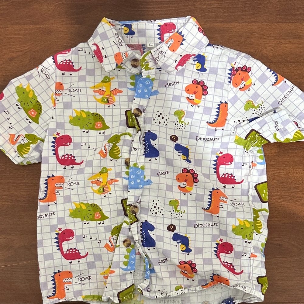 Dinosaur Print Kids Shirt